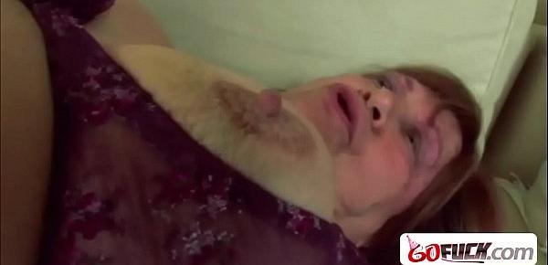  Nasty granny with hanging nipples